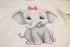 Elephant Print Baby T-Shirt with Bow – 100% Cotton Soft Tee for Baby Girls (6-24 Months)