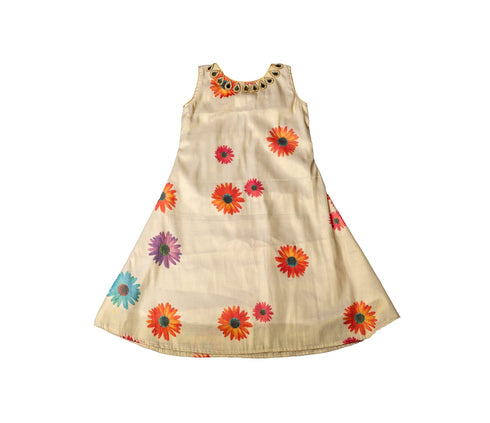 Girls Gold Tissue Dress Frock Festive Collections ( Ages 0 - 12)