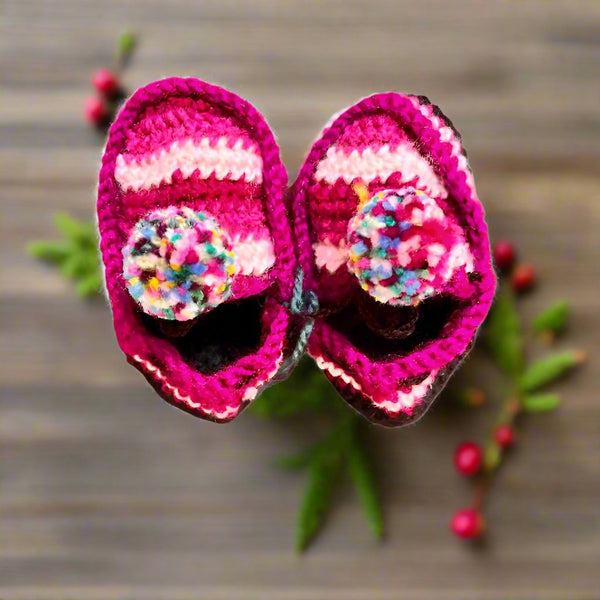 Hand Knitted Booties for Infants Winter Wear Essentials - Age 1 year (12 months - 18 months)