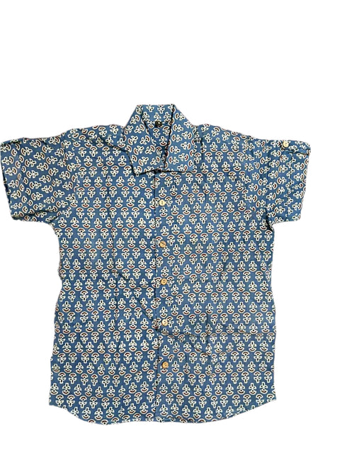 Ethnic shirt for boys 2 to 10 years – Ajrakh print on soft cotton