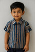 Half sleeve boys Ajrakh shirt – handmade with natural dyes
