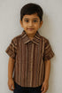 Half sleeve boys Ajrakh shirt – handmade with natural dyes