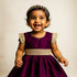 Silk cotton party dress for girl child in vibrant color