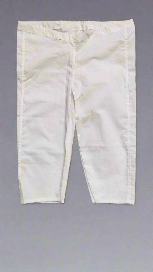 Boy wearing silk cotton kurta shirt with Kantha embroidery and white pant set (age 2, 4, 6 years)