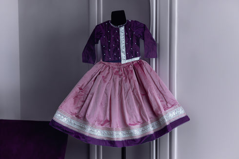Ethnic silk cotton frock for toddler girl – perfect for weddings