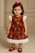 Ajrakh Cotton Frock with Lace for Girls (2–6 Years) – Handcrafted Ethnic Dress