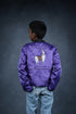 Satin Boy's Coat Purple Gond Deer - Handcrafted