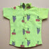 Handmade Kantha Embroidery Green Shirt for Boys (2-7 Years) | Premium Handloom Cotton
