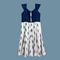 Girls Denim Top Frock with Ikat Flares (Ages 3 - 12)