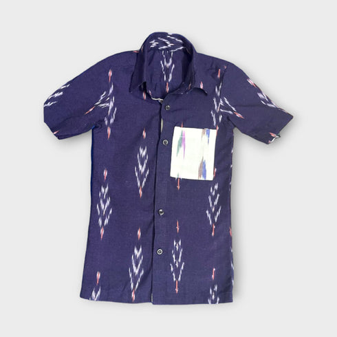 pochampally-ikat blue shirt for boys