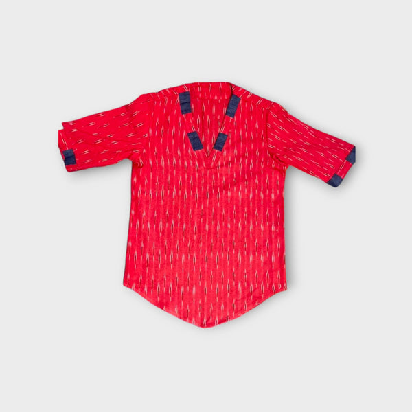 pochampally-ikat red shirt for boys