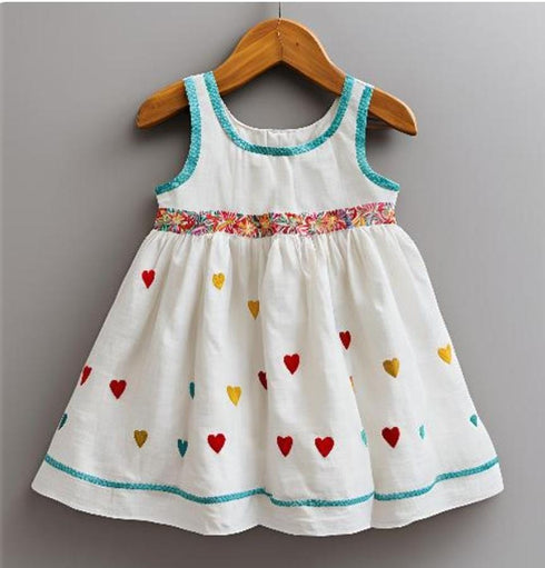 Cotton Embroidery Frock Dress Kids (Ages 1 to 6)