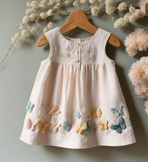 Cotton Embroidery Frock Dress Kids (Ages 1 to 6)