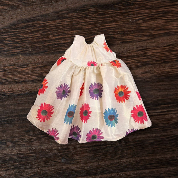 Girls Gold Tissue Floral Frock Festive Collections ( Ages 3mos to 4 yrs)