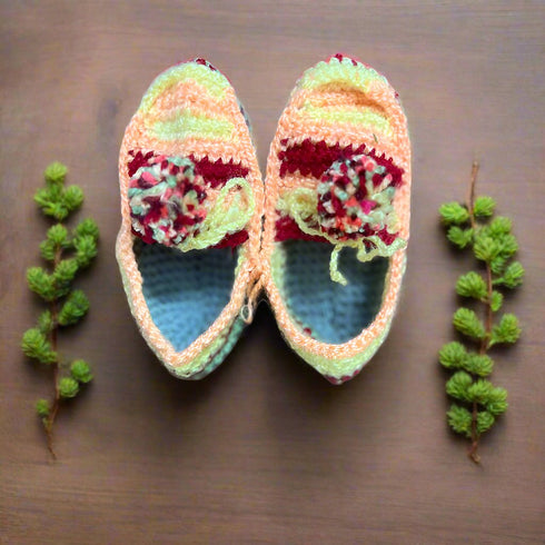 Hand Knitted Booties for Infants Winter Wear Essentials - Age 2 years