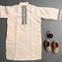 Pure Linen Block Print Yellow Kurta for Boys (2-7 Years) | Premium Kidswear