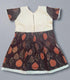Traditional Ajrakh frock with soft cotton and lace border