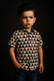 Half sleeve boys Ajrakh shirt – handmade with natural dyes