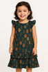 Ajrakh cotton frock with lace detail for girl aged 2 to 8 years