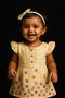 Ethnic handloom frock with Kantha stitch – breathable cotton dress for girls
