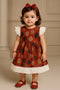 Ajrakh Cotton Frock with Lace for Girls (2–6 Years) – Handcrafted Ethnic Dress