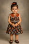 Ajrakh Cotton Frock with Lace for Girls (2–6 Years) – Handcrafted Ethnic Dress